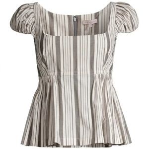 Rebecca Taylor striped peplum top - NWT!!